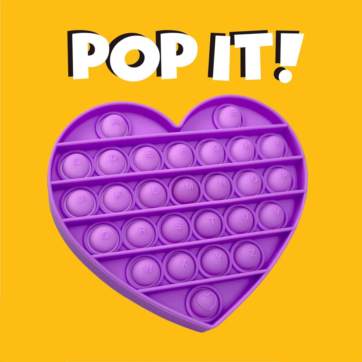 Gut Toy Pop it | Paars hartje | Stress Verlagend | Fidget Popper | Fidget Speelgoed | Fidget Toys Pop it Tiktok | Fidget Pad